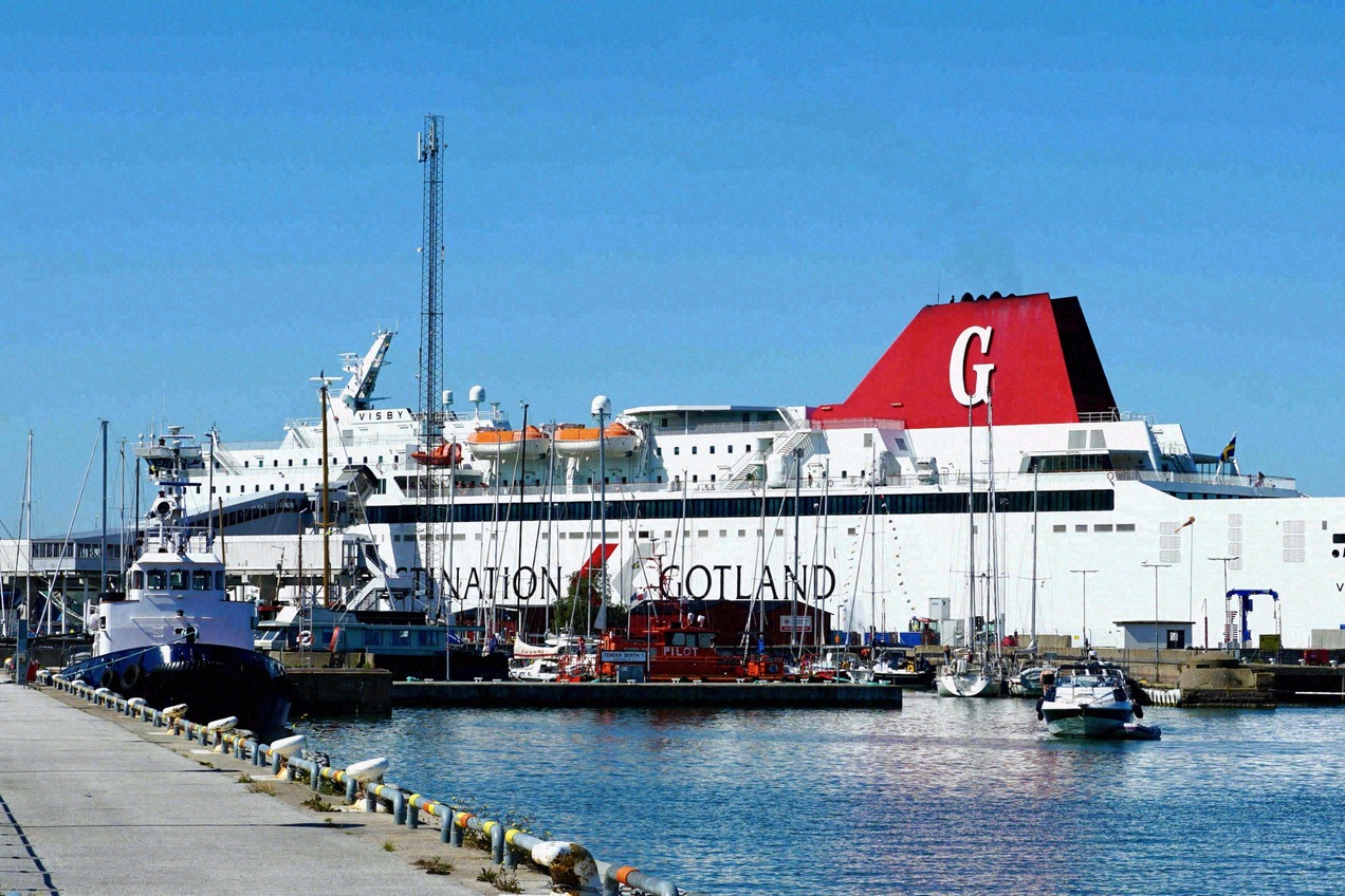 Nynäshamn ferry port in the morning
